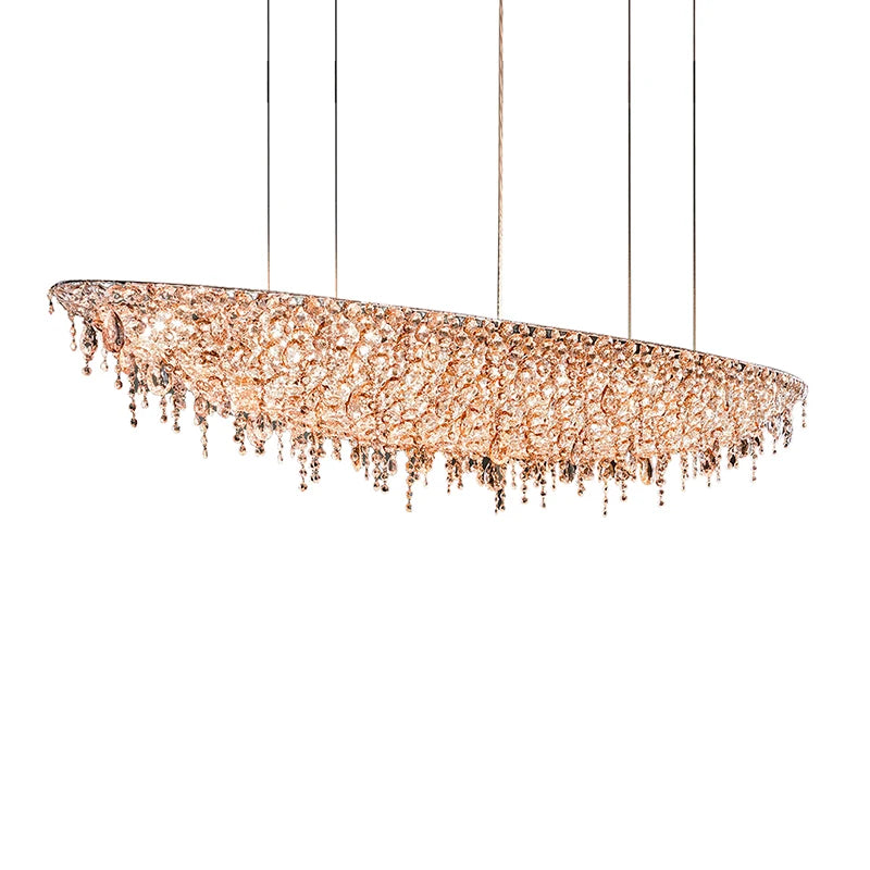 Personality restaurant long chandelier villa basement island creative hotel bar luxury imported crystal lamps