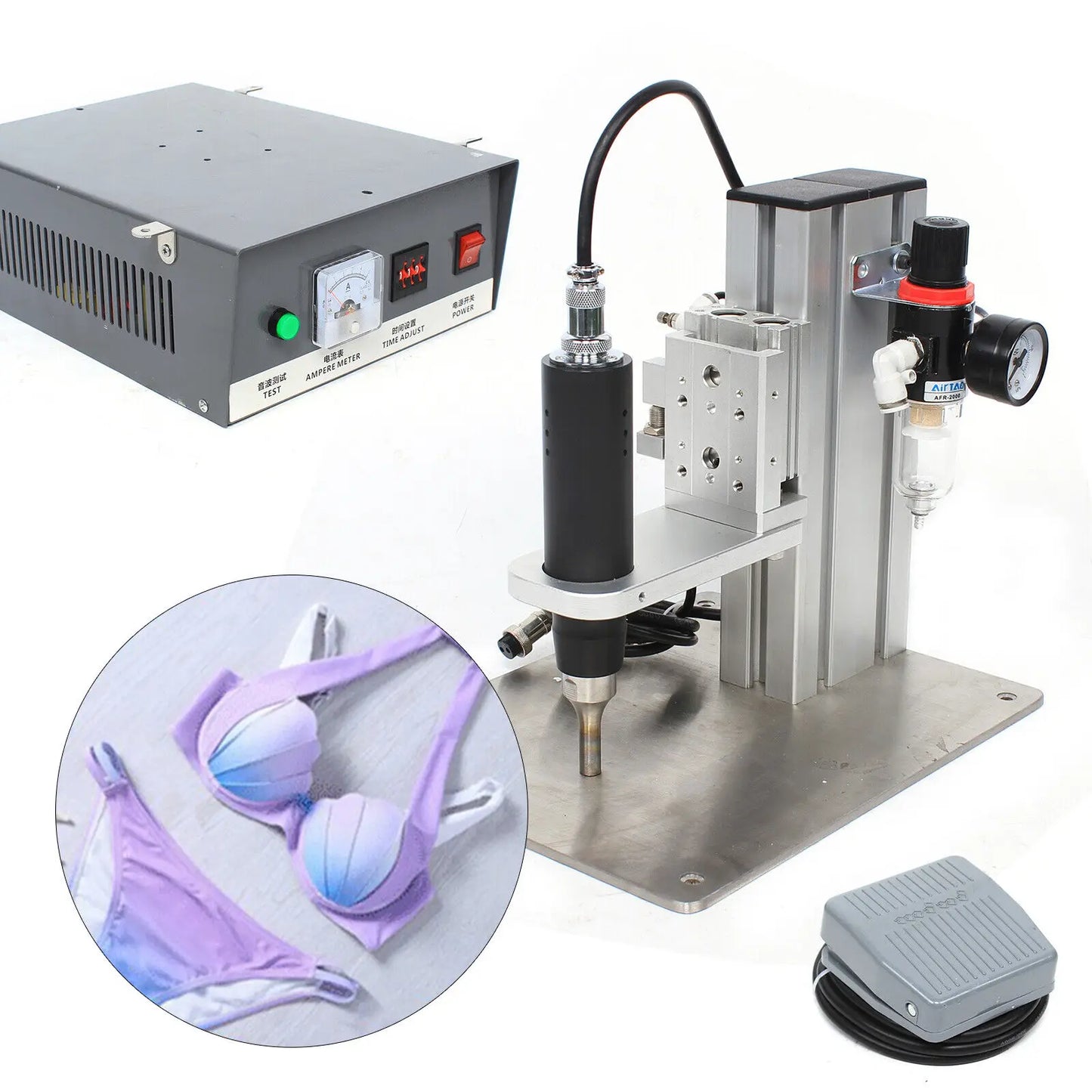 Pneumatic Ultrasonic Plastic Welder Spot Welding Machine 500W 35KHz Welder Equip