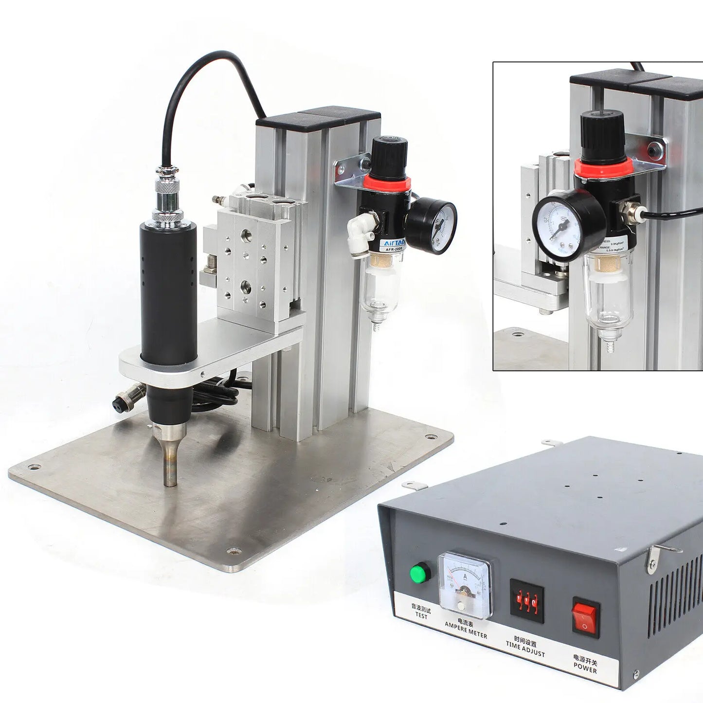 Pneumatic Ultrasonic Plastic Welder Spot Welding Machine 500W 35KHz Welder Equip