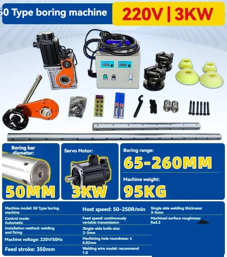 Portable Boring and Welding Machine Multi-functional Small Boring Machine Excavator Repair Shaft Hole Maintenance Equipment