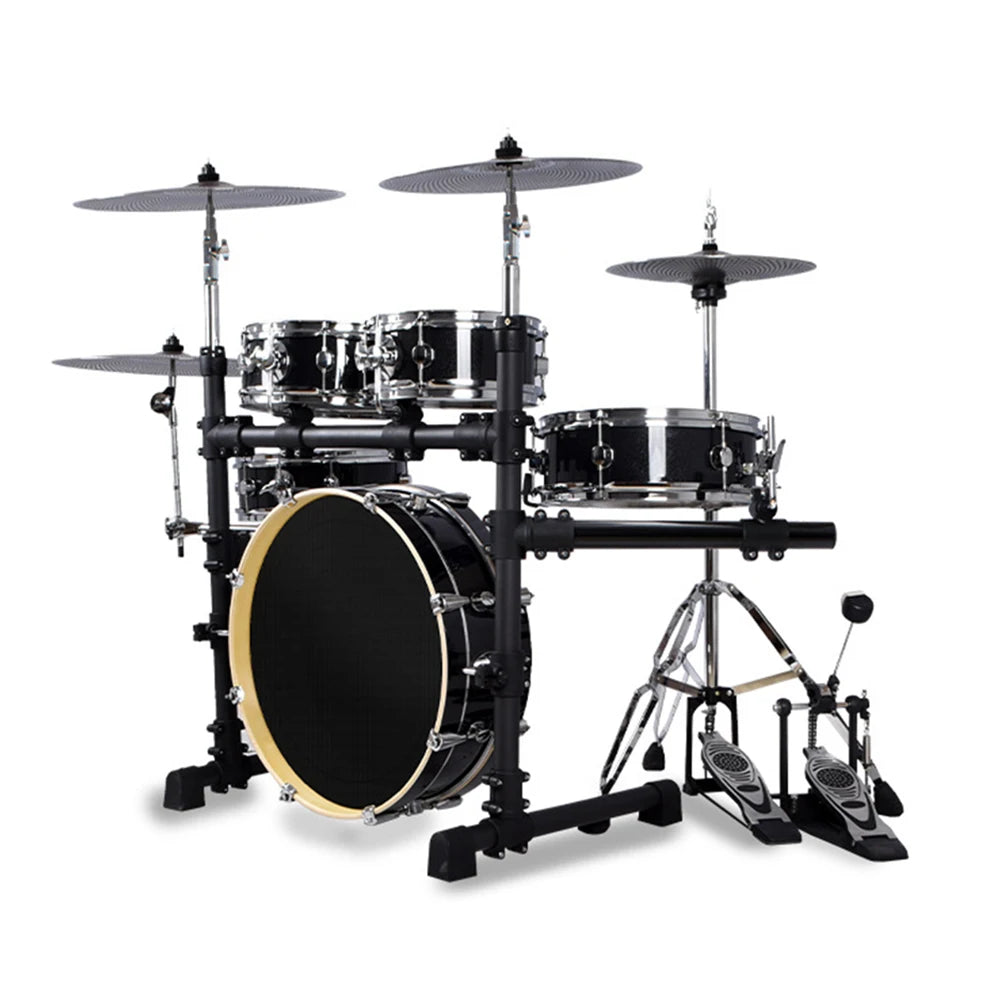 Electronic musical instruments Portable Drum Set, 5 Drums and 4Cymbals, Mute, Adult, Children, Double-sided Practice Test Double-sided Practice Test Jazz Drum