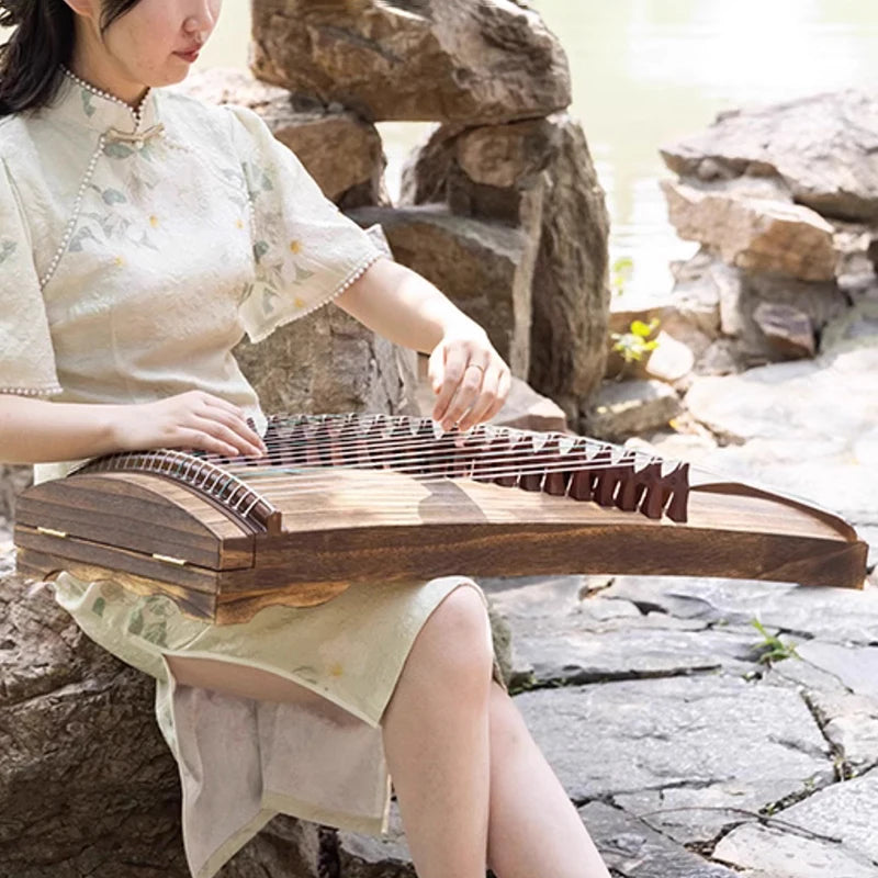 Portable Guzheng Beginner Plain Face 21 Strings Mini Guzheng 1 Meter Professional Chinese Traditional Stringed Instruments