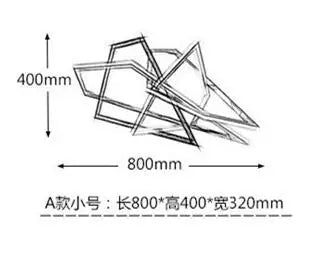 Post-modern creative chandelier designer minimalist art villa guest restaurant exhibition hall Nordic personality irregular chan