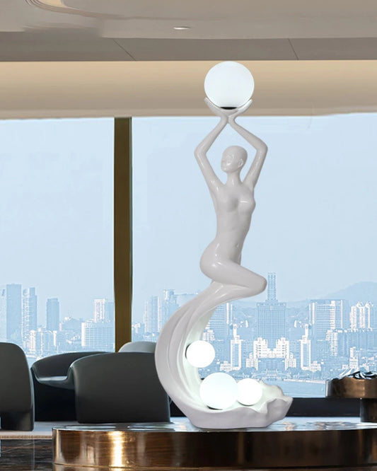 Post modern creative figure abstract art decoration floor lamp home living room hotel luxury figure sculpture decoration