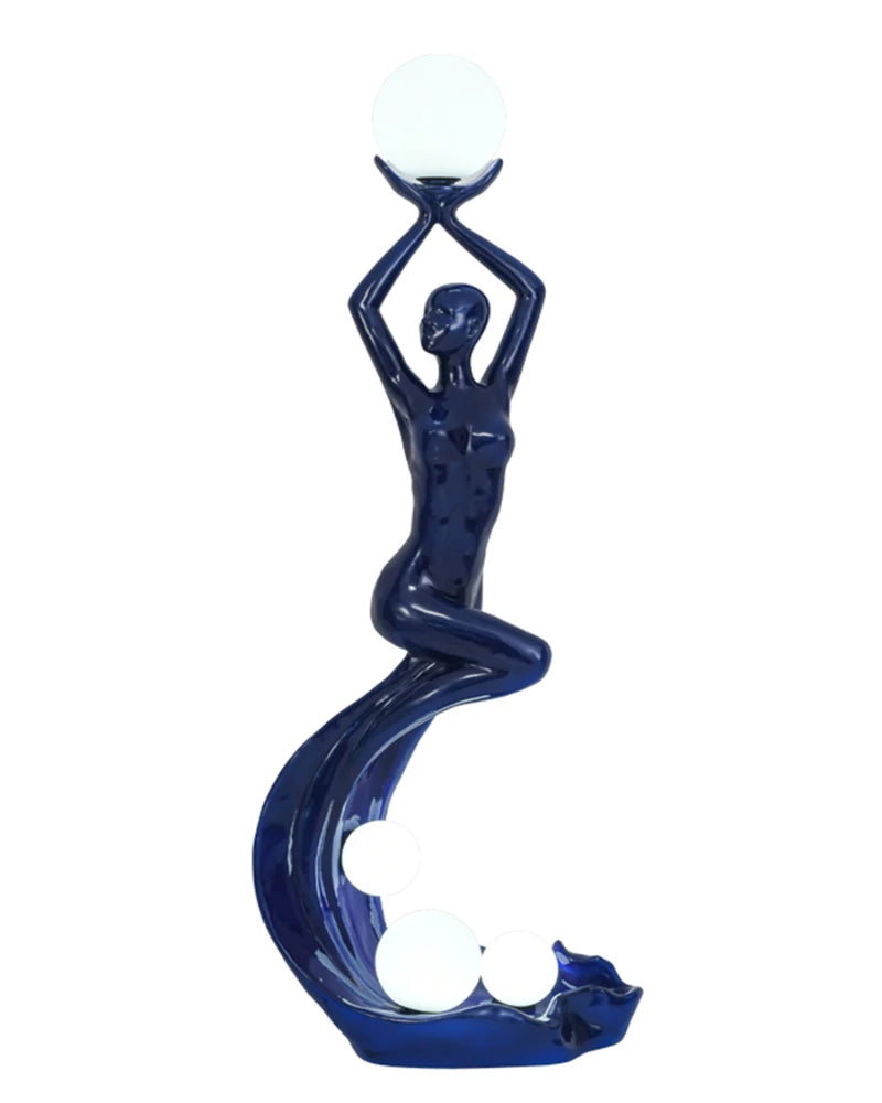 Post modern creative figure abstract art decoration floor lamp home living room hotel luxury figure sculpture decoration