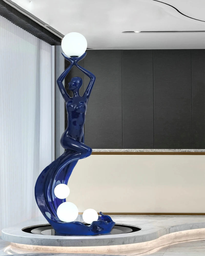 Post modern creative figure abstract art decoration floor lamp home living room hotel luxury figure sculpture decoration