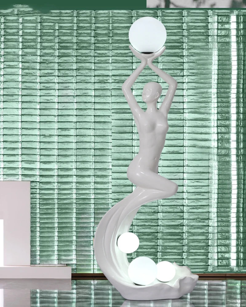 Post modern creative figure abstract art decoration floor lamp home living room hotel luxury figure sculpture decoration