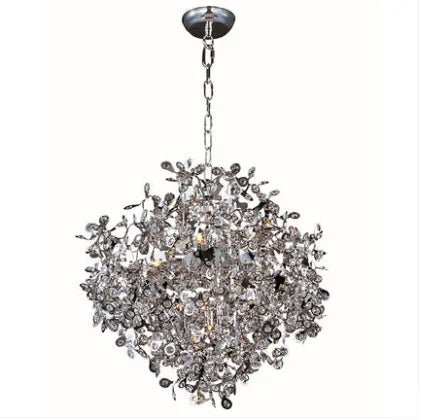 Post-modern crystal chandelier LED luxury design sense living room dining room lamp villa leap round creative decorative lights