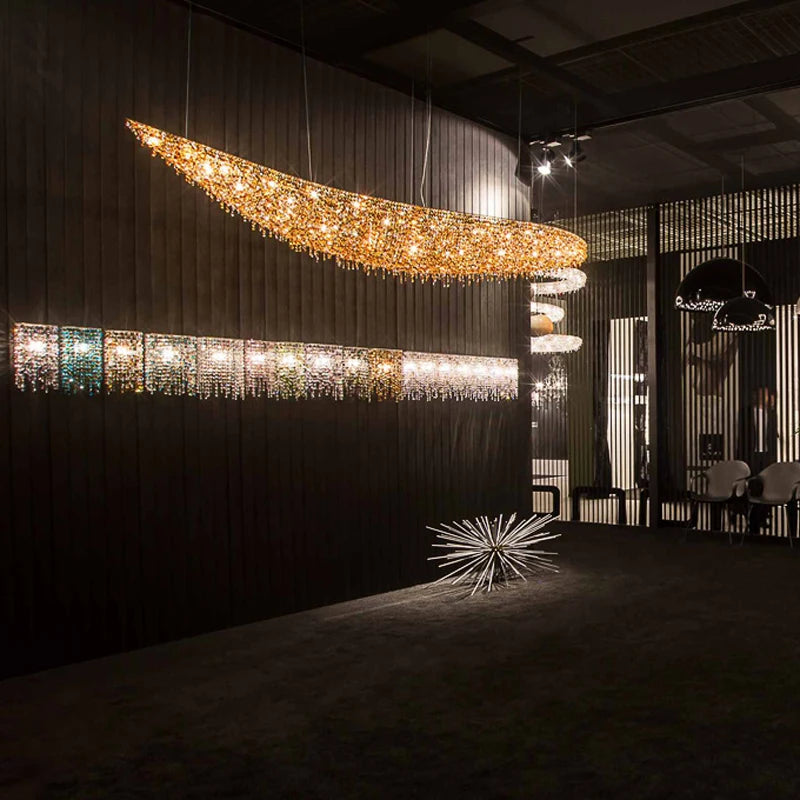 Post-modern crystal chandelier creative luxury personality design hotel villa living room dining room bar chandelier