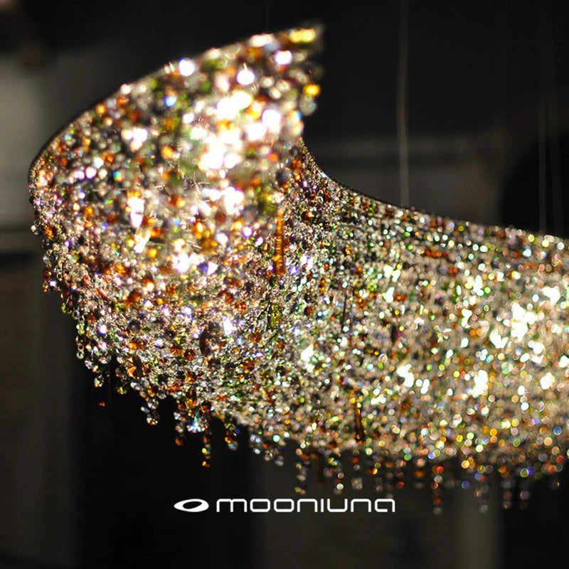 Post-modern crystal chandelier creative luxury personality design hotel villa living room dining room bar chandelier