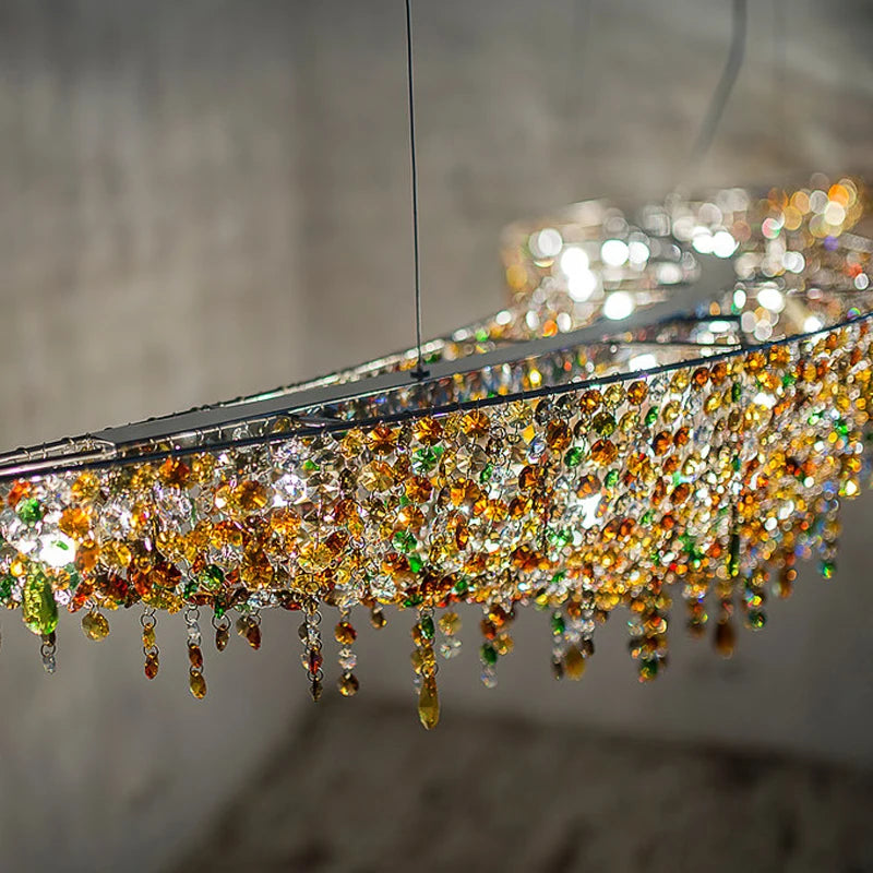 Post-modern crystal chandelier creative luxury personality design hotel villa living room dining room bar chandelier