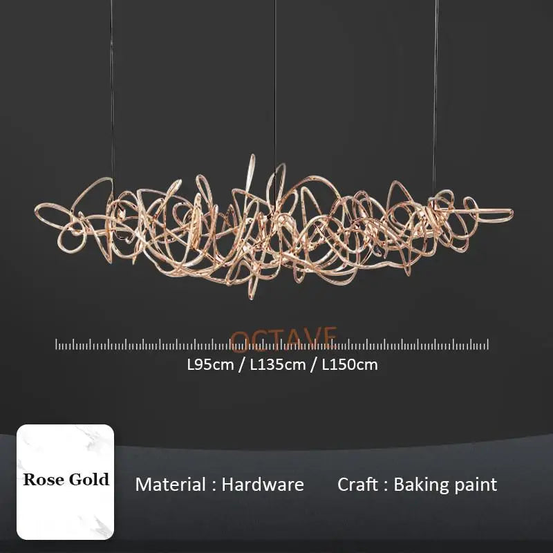 Postmodern Chandelier Living Room Creative Personality Villa Restaurant Lamp Nordic Conference Room Gold Chrome G9 Hanging Lamp