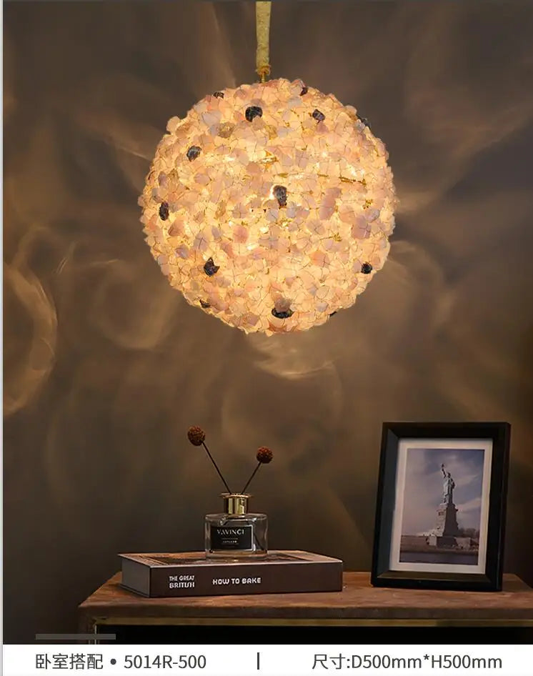 Postmodern Natural Marble Chandelier Designer American Simple Dining Room Living Room Bedroom Villa Decorative Chandelier