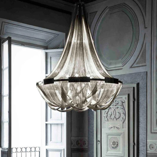 Postmodern Nordic Chandelier Modern Simple Creative Living Room Restaurant Personality Artistic Villa Double Building Chandelier