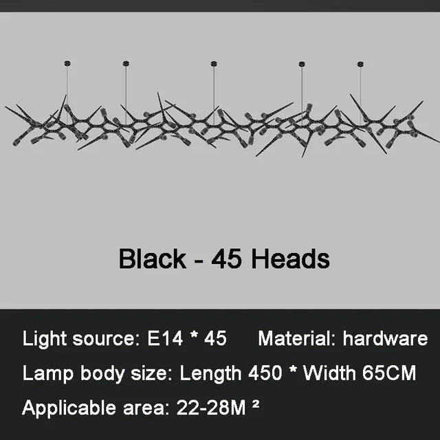 Postmodern Novelty LED Chandelier Lighting Luxury Dining Living Room Creative Long Hanging Lamp Restaurant Villa Lobby Fixtures