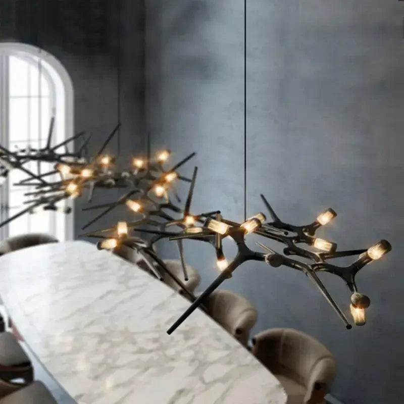 Postmodern Novelty LED Chandelier Lighting Luxury Dining Living Room Creative Long Hanging Lamp Restaurant Villa Lobby Fixtures