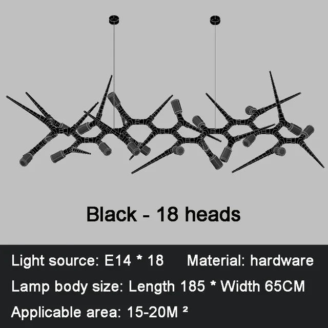 Postmodern Novelty LED Chandelier Lighting Luxury Dining Living Room Creative Long Hanging Lamp Restaurant Villa Lobby Fixtures