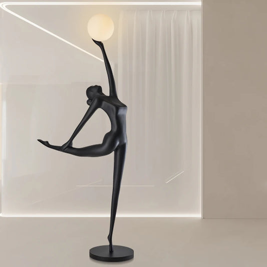 Postmodern creative humanoid art sculpture floor lamp club lobby hotel sales department light luxury large decoration