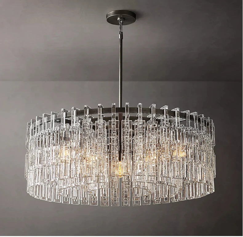 Postmodern crystal glass chandelier living room hotel lobby creative minimalist restaurant villa lighting