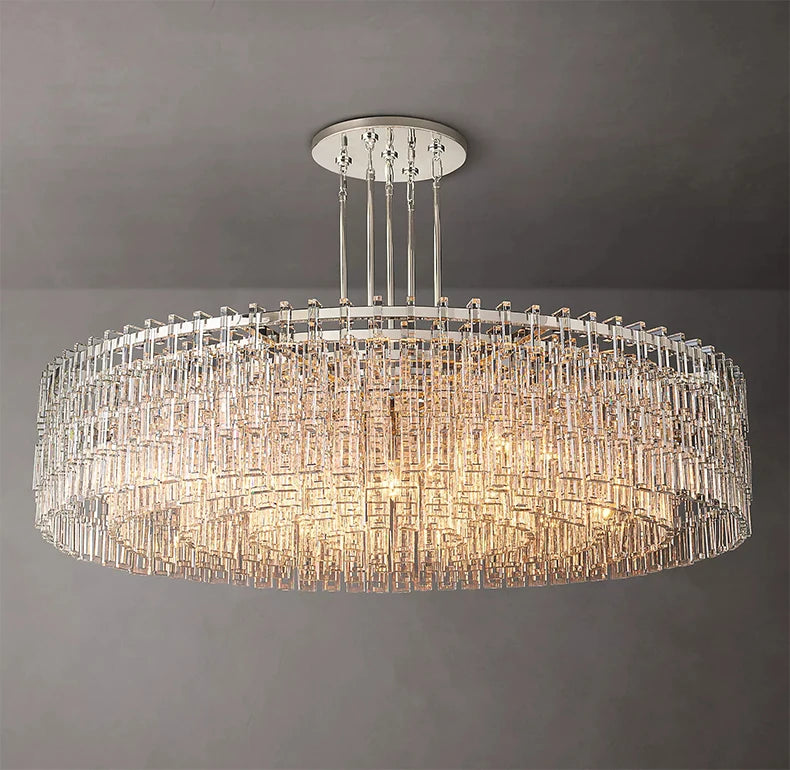 Postmodern crystal glass chandelier living room hotel lobby creative minimalist restaurant villa lighting