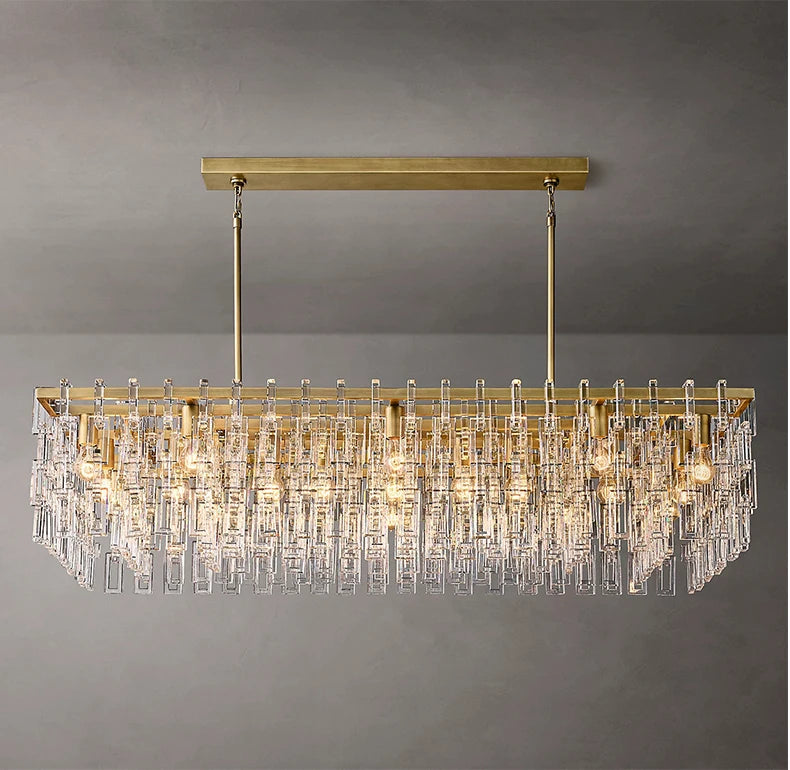 Postmodern crystal glass chandelier living room hotel lobby creative minimalist restaurant villa lighting