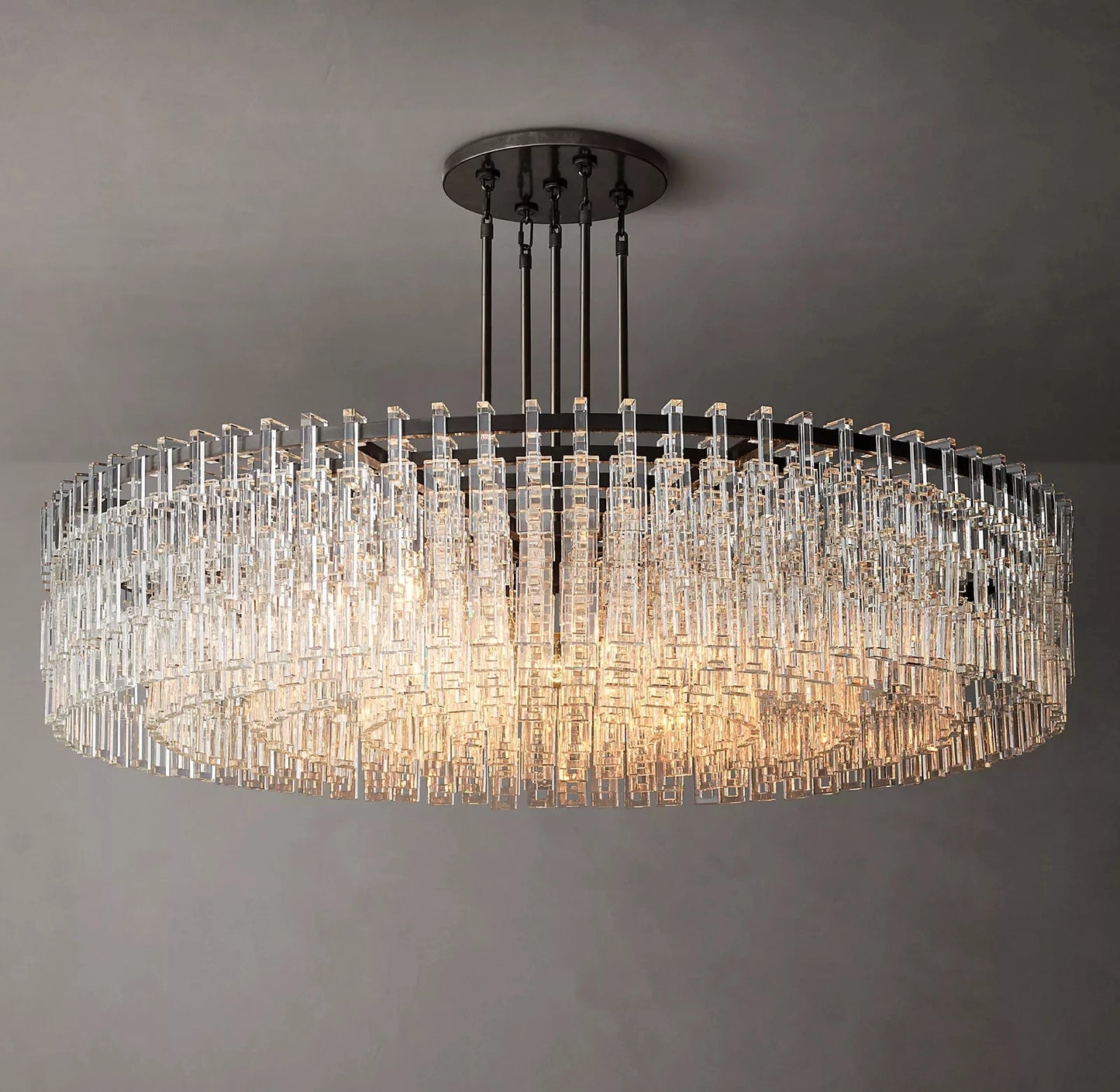 Postmodern crystal glass chandelier living room hotel lobby creative minimalist restaurant villa lighting