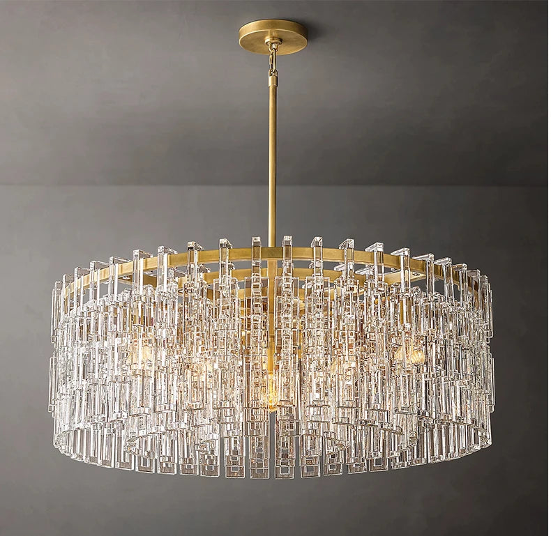 Postmodern crystal glass chandelier living room hotel lobby creative minimalist restaurant villa lighting