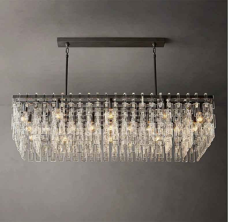 Postmodern crystal glass chandelier living room hotel lobby creative minimalist restaurant villa lighting