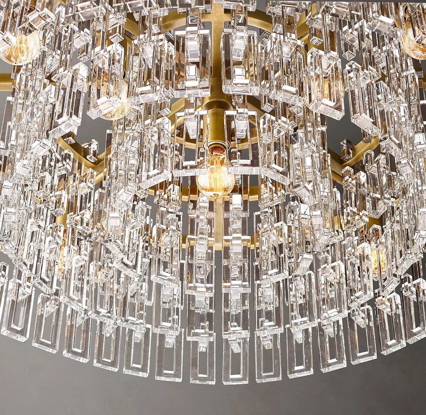Postmodern crystal glass chandelier living room hotel lobby creative minimalist restaurant villa lighting