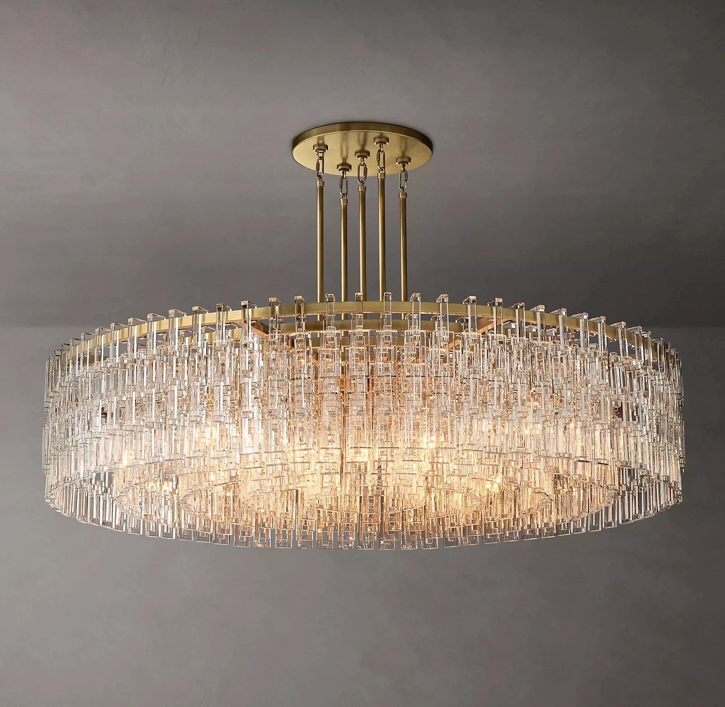 Postmodern crystal glass chandelier living room hotel lobby creative minimalist restaurant villa lighting