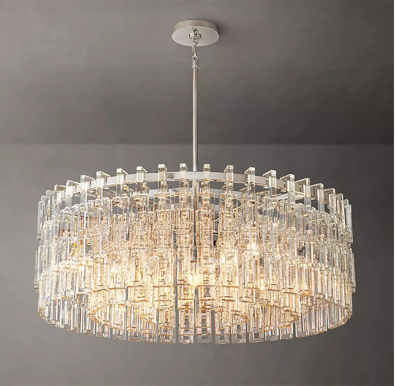 Postmodern crystal glass chandelier living room hotel lobby creative minimalist restaurant villa lighting