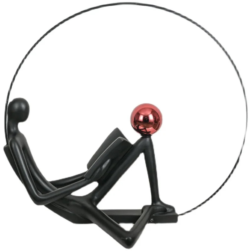 Postmodern figure sculpture floor lamp creative living room hotel villa staircase abstract art decoration large decoration