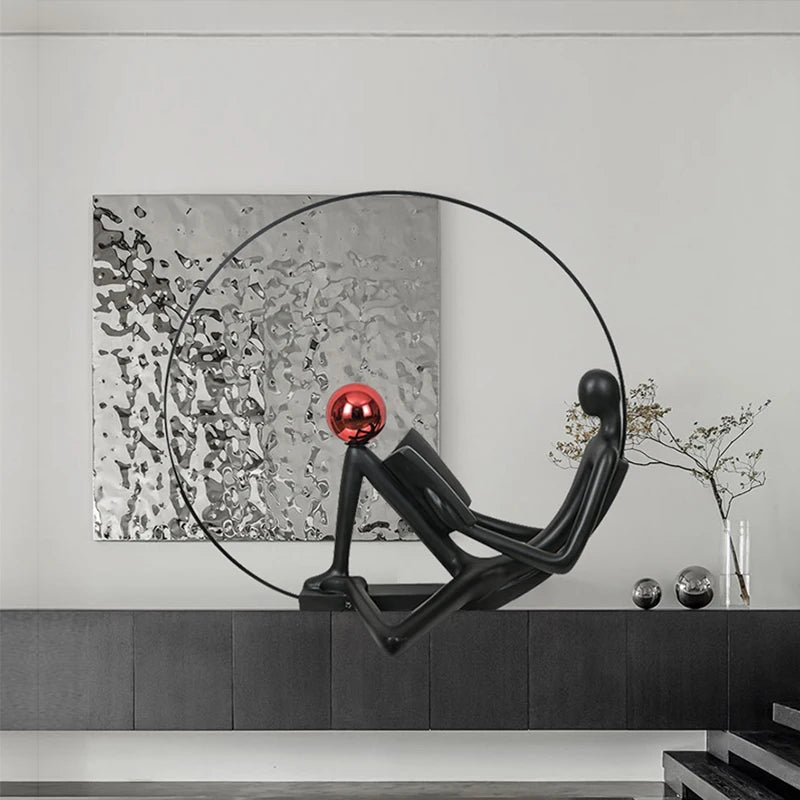 Postmodern figure sculpture floor lamp creative living room hotel villa staircase abstract art decoration large decoration