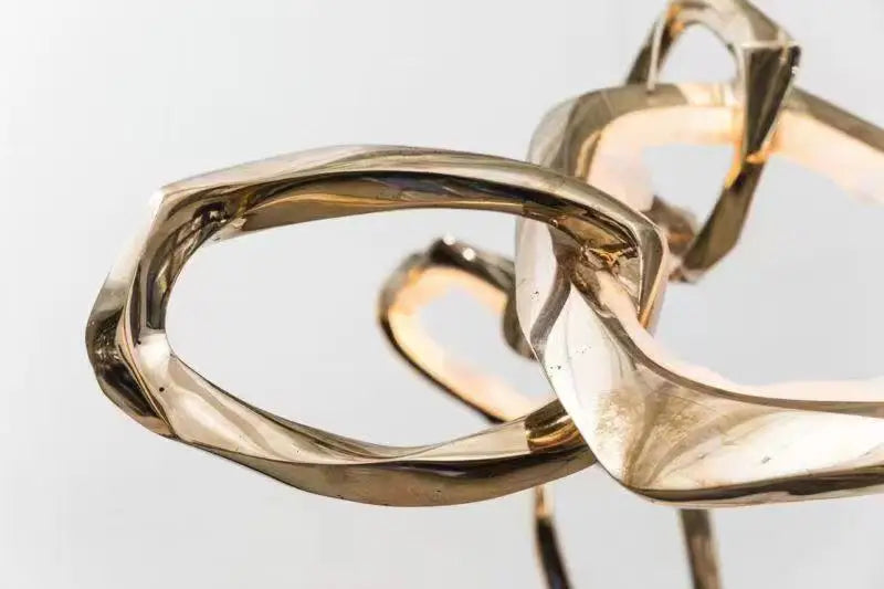 Postmodern light luxury all copper dining room bar chandelier living room villa creative art simple atmosphere chandelier