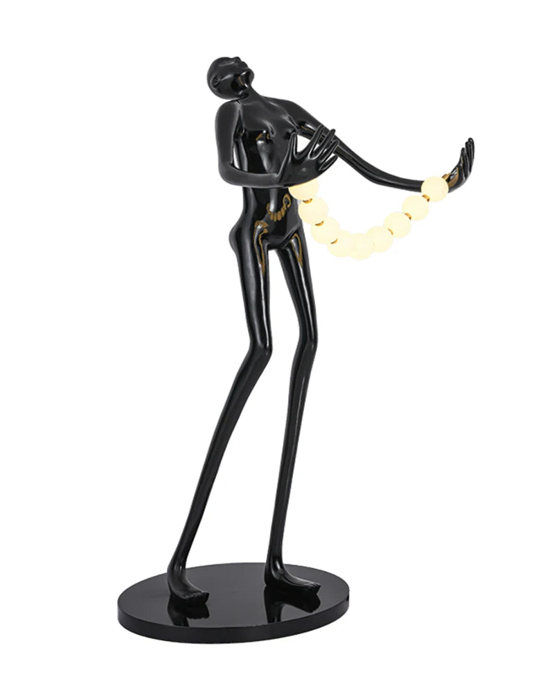 Postmodern light luxury humanoid sculpture art decoration floor lamp home living room creative fiberglass floor display