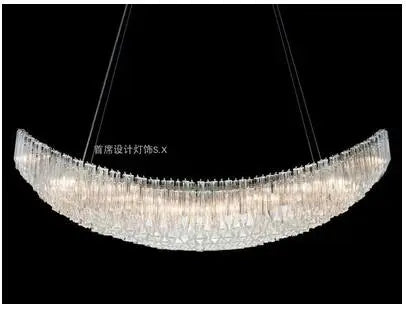 Postmodern window hotel lobby restaurant living room space decoration chandelier art duplex building villa hanging lamps