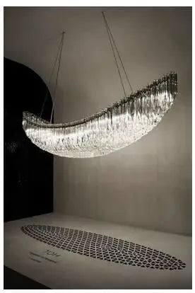 Postmodern window hotel lobby restaurant living room space decoration chandelier art duplex building villa hanging lamps