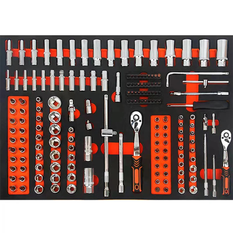 Profession elle 369-teilige Rollschrank-Werkzeugwagen-Aufbewahrung mit 7-Schubladen-Toolkit