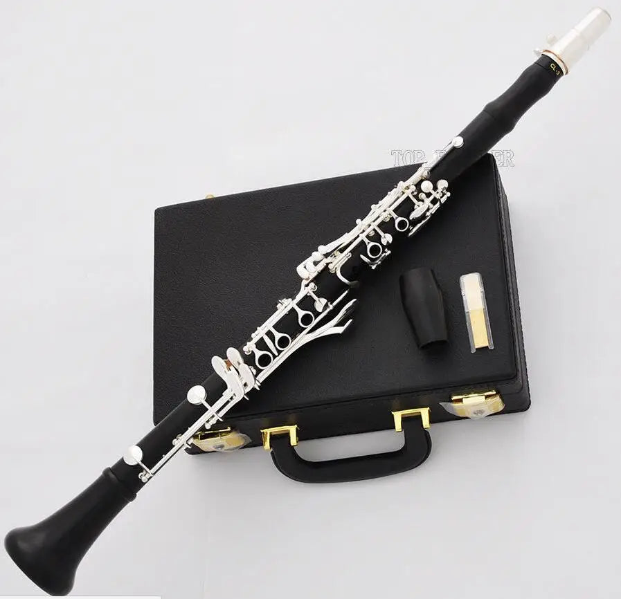 MMOOKA Professional 18 Key A Clarinet Ebony Wooden Body Italian Pads New Case