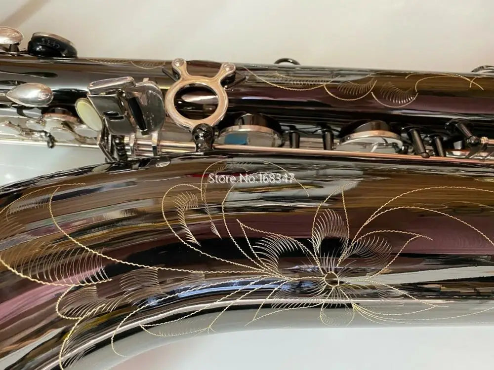 Professional Baritone Saxophone Eb Low A Black Nickel Silver Keys Musical Instrument With Case Mouthpiece Free Shipping