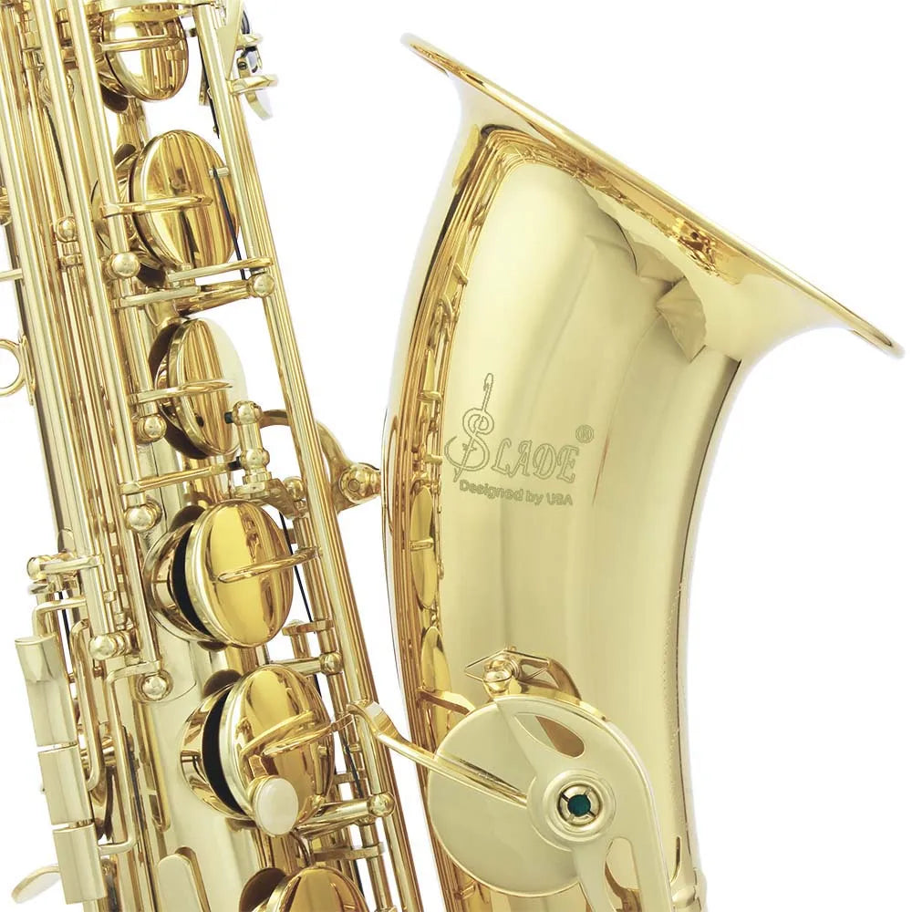 Professional Bb Tenor Saxophone Brass Lacquered Gold B Flat Sax Musical  Woodwind Instrument With Case Mouthpiece Accessories