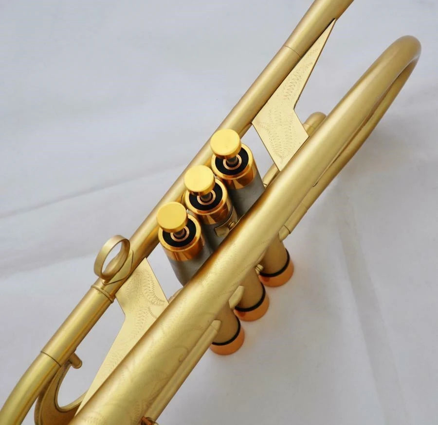 Professional Bb Trumpet Customized Flumpet Horn Matt Finish With Case