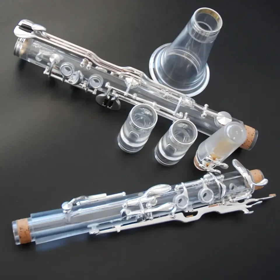 Professional  Crystal G Clarinet Silver Plated 18/20 Keys Instrument