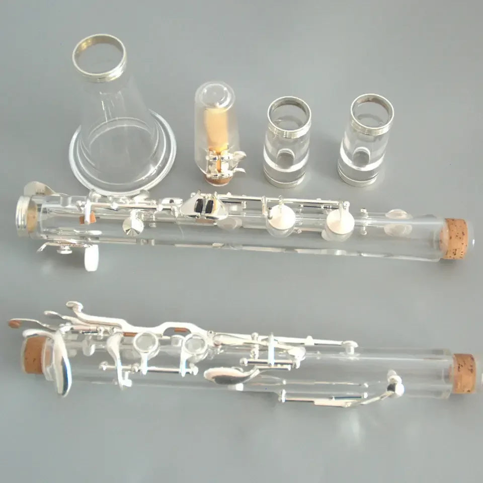 Professional  Crystal G Clarinet Silver Plated 18/20 Keys Instrument