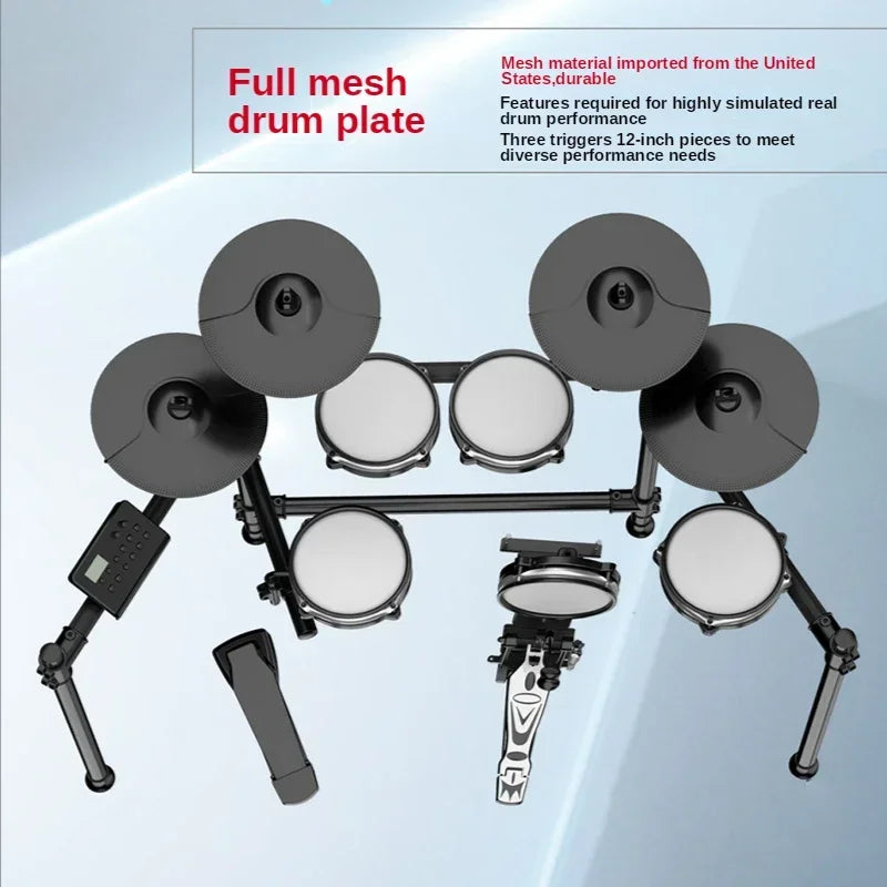 Professional Drum Digital Drum Set for Adults Kids Electronic Drums System Drum Elektrik Electric Battery Musical Instrument