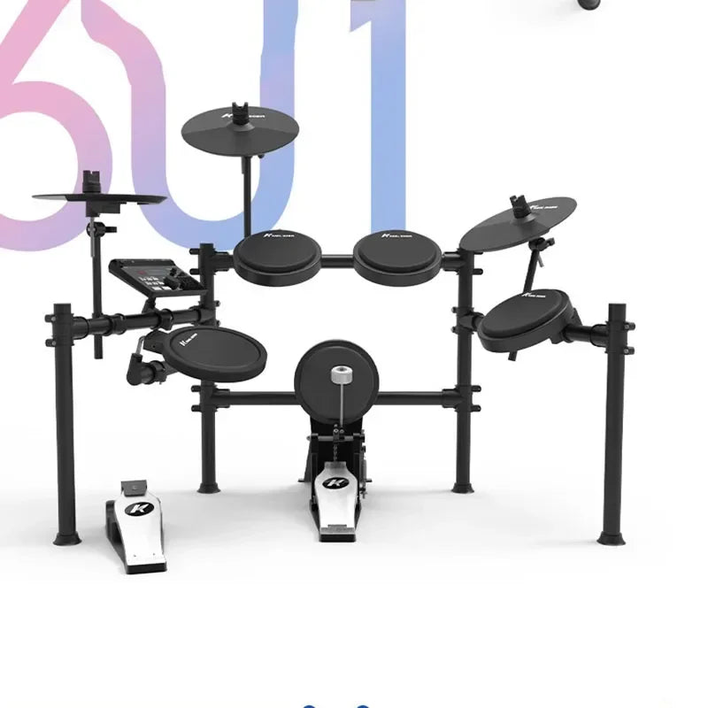 MMOOKA Professional Electronic Drums Practice Pad Kit Snare Double Drum Pedal Digital Bateria Eletronica Percussion Instruments
