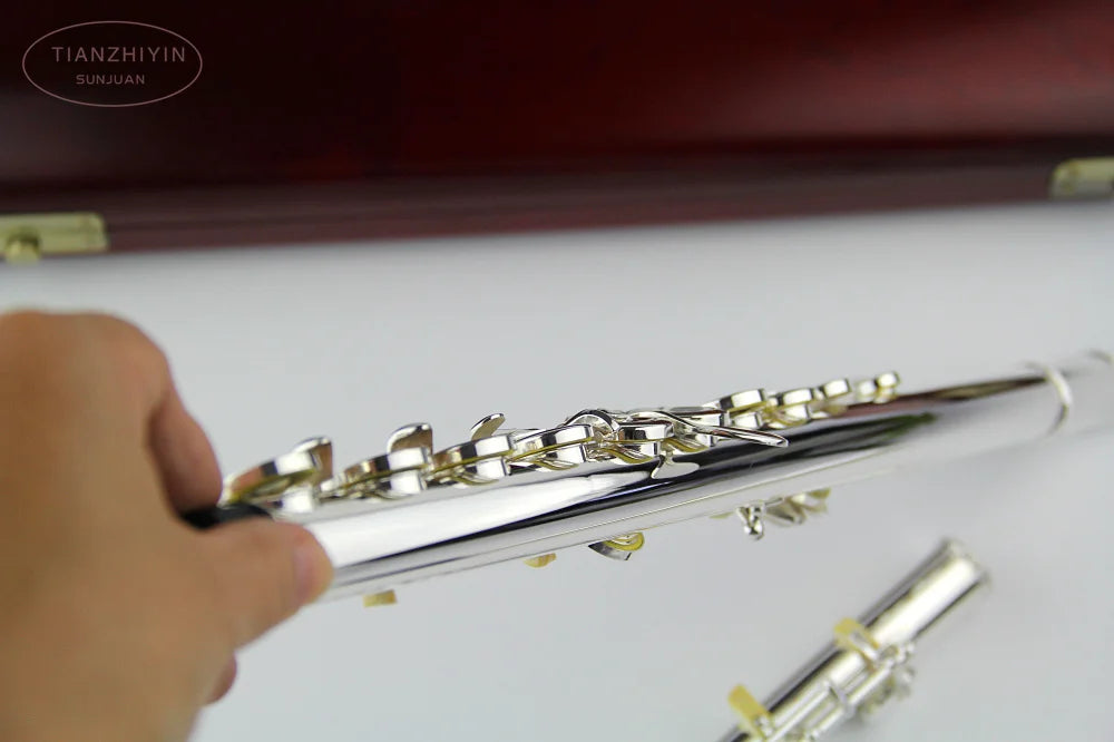 MMOOKA Professional Grade 17 Open Hole Imported Sterling Silver Body Flute