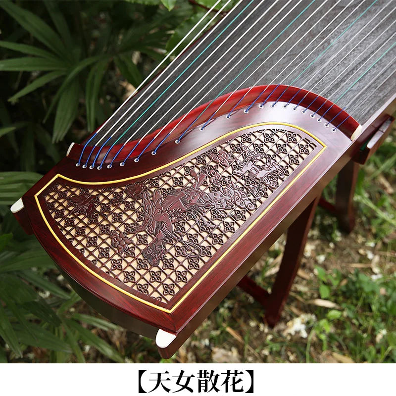 MMOOKA Professional Guzheng Chinese 21 Stings Zither Lankao Solid Wood Paulownia Cither Musical Instrument With Accessories