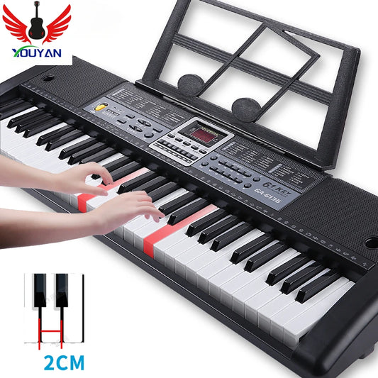 Professional Piano Keyboard 61Keys Musical Instruments Electronic Midi Controller Children's Digital Synthesizer Organizers