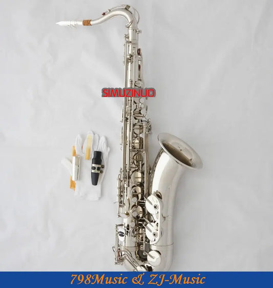 Professional Silver Nickel Tenor Saxophone Sax High F Free Metal Mouthpiece Case